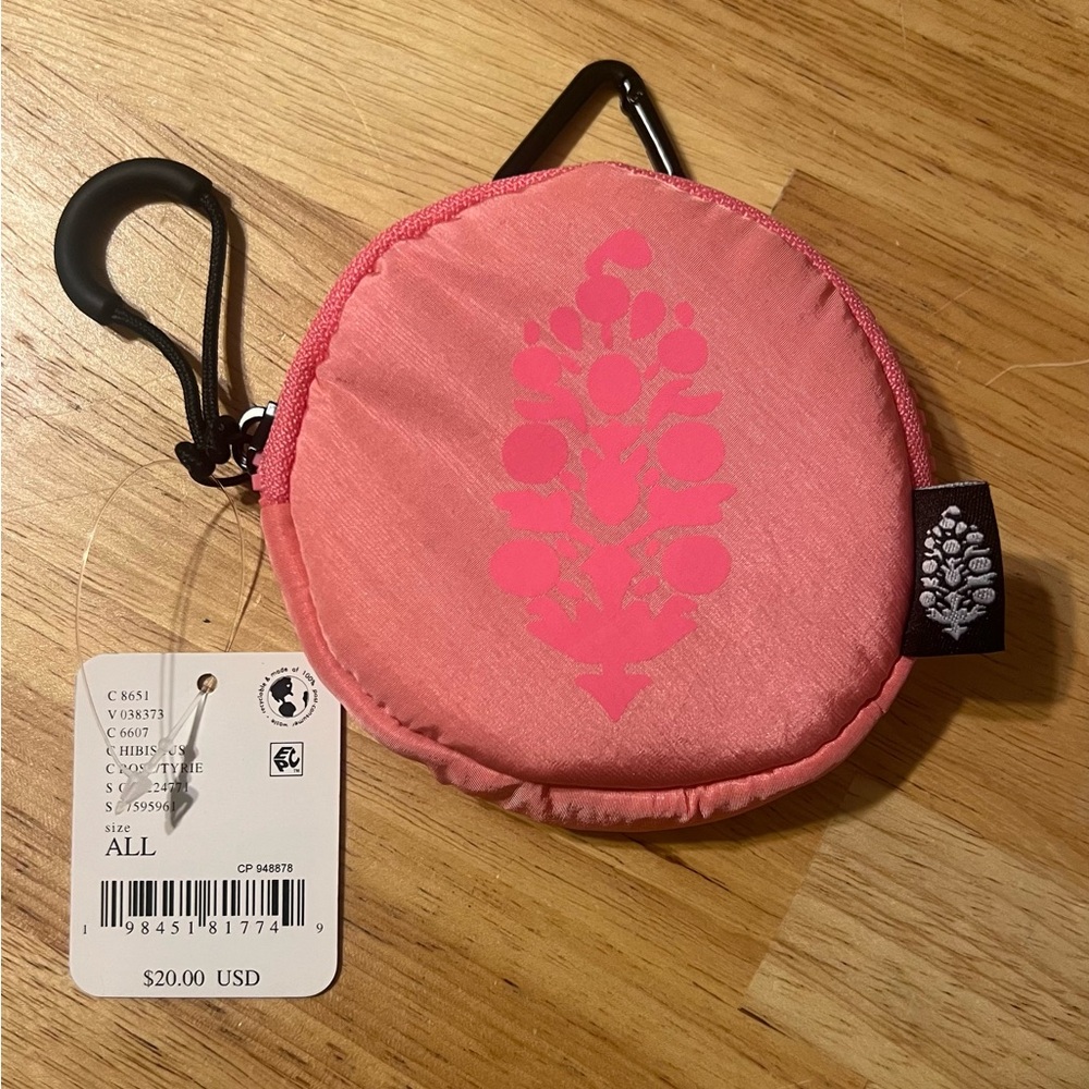 NWT Free People FP Movement Essentials Only Logo Pouch Hibiscus Sold Out